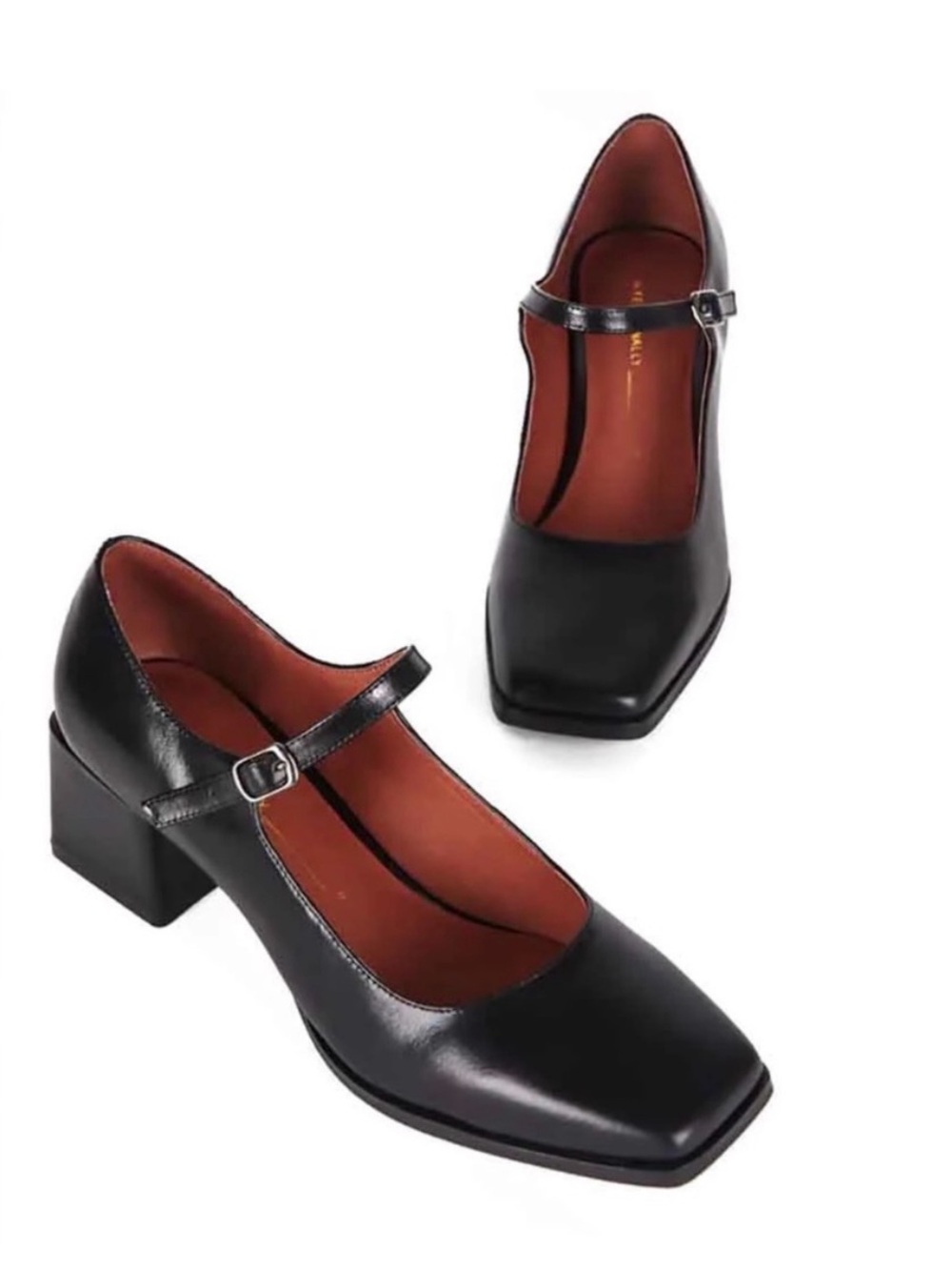 Intentionally Blank Black Mary Jane Block Heel Shoes CHRISTOPHER MARY JANE